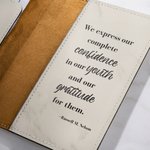Personalized Look Unto Christ LDS Temple Recommend Leather Card Holder with Quotes Christmas Gift for Latter-day Saint Youth