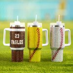 Tumbler isolato da 40 once con numero e nome per uso quotidiano, regalo di compleanno per gli amanti dello sport.