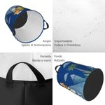 Cestino portabiancheria impermeabile personalizzato con nome e iniziale design dinosauri carini regalo di compleanno per ragazzi e ragazze
