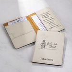Personalized Look Unto Christ LDS Temple Recommend Leather Card Holder with Quotes Christmas Gift for Latter-day Saint Youth
