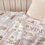 Conejito de Pascua personalizado Nube de palabras Manta suave con nombre Decoración del hogar Baby Shower Cumpleaños Pascua Regalo para niños Niñas