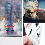 Personalized In Case of Emergency Pet Inside Rescue Waterproof Vinyl Sticker with 1-6 Pet Silhouettes and Names Housewarming Gift for Pet Owners