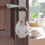 Personalisierte Lucky Horseshoe Floral Sign Frosted Acryl Ornament mit Nachnamen und Paar Namen Tür Dekor Jahrestag Hochzeit Geschenk für Newlyweds
