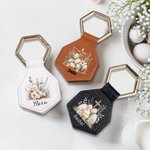 Personalised Floral Cross Easter Eggs Portable Magnetic Leather Hat Clip with Name Travel Accessories Easter Gift for Women Girls