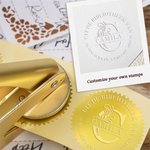 Gepersonaliseerde Initiaal Boek Embosser Stempel Handheld Embosser Set met Tekst en Naam Verjaardags Cadeau voor Boekwormen Boekenliefhebbers