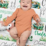 Conejito durmiente personalizado en una cesta con nombre Nube Suave manta con nombres Fiesta de Pascua Decoración del hogar Regalo para niños