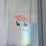 Personalized In Case of Emergency Pet Inside Rescue Waterproof Vinyl Sticker with 1-6 Pet Silhouettes and Names Housewarming Gift for Pet Owners