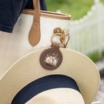 Personalised Floral Cross Easter Eggs Portable Magnetic Leather Hat Clip with Name Travel Accessories Easter Gift for Women Girls