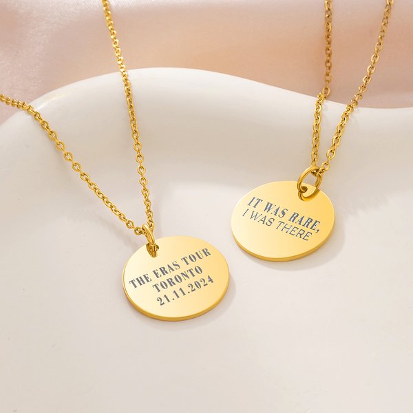 Personalized It was Rare I was There Eras Tour Necklace with City Name and Date Concert Jewellery Memory Gift for Swifites
