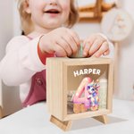 Unicornio Fantasía Personalizada Dinosaurio Vehículos de Construcción Número Hucha de Madera Transparente Hucha con Nombre Cumpleaños Decoración de Escritorio Regalo para Niños Niñas
