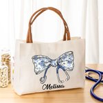 Personlig medicinsk båge stetoskop läderhandtag canvas tote väska med namn uppskattning gradering gåva för sjuksköterska läkare medicinsk personal