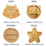Set di posate personalizzate in bambù e silicone alimentare, materiali sicuri, con ventosa - Regalo di compleanno, battesimo, Natale per neonati