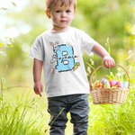 Conejito de Pascua Personalizado 100% Algodón Camiseta Infantil con Nombre Fiesta de Pascua Regalo para Niños Niñas