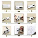 Personalized Birth Flower Initials Name Engraving Embosser Stamp Hand Held Embosser Set Birthday Gift for Book Lovers Bookworm