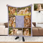 Personalized Multicolor Dog Cat Photos Soft Throw Blanket with Name Home Decor Memorial Sympathy Pet Loss Gift for Pet Lovers