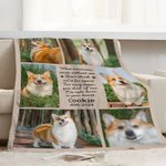 Personalized Multicolor Dog Cat Photos Soft Throw Blanket with Name Home Decor Memorial Sympathy Pet Loss Gift for Pet Lovers