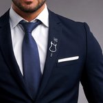 Epingle de revers personnalisée en forme de guitare Broche de costume Cadeau d'anniversaire de mariage pour le marié Meilleur homme Amoureux de la musique