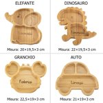Set di posate personalizzate in bambù e silicone alimentare, materiali sicuri, con ventosa - Regalo di compleanno, battesimo, Natale per neonati