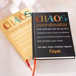 Personalized Chaos Coordinator Definition A5 Journal Notebook with Pencil and Lined Pages Birthday Office Gift for Friends Family Colleagues