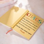 Personalized Chaos Coordinator Definition A5 Journal Notebook with Pencil and Lined Pages Birthday Office Gift for Friends Family Colleagues