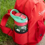 Personalisierte Raum Planet Rakete Astronaut 475 ml Wasserflasche mit Namen Henkel Silikon Strohhalm Geburtstag Geschenk für Jungen Mädchen