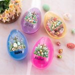 Personalisierte bunte Blumen Kreuz füllbare Jumbo-Osterei mit Namen Urlaub Korb Stuffers Ostern Party Favors Geschenk für Kinder
