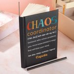 Personalized Chaos Coordinator Definition A5 Journal Notebook with Pencil and Lined Pages Birthday Office Gift for Friends Family Colleagues