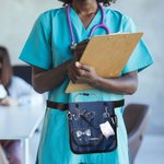 Personlig stetoskop Coquette Bow Nurse Fanny Pack Midjeveske med navn og flere rom Anerkjennelse Graderingsgave til medisinsk personale