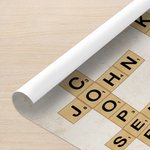 Spersonalizowane Krzyżówki Scrabble Puzzle Plakat Artystyczny Bezramowy Obraz z Kwiatami Urodzinowymi 1-12 Prezent na parapetówkę dla członka rodziny