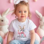 Personalisierte Osterhase Blasen Blasen 100% Baumwolle Baby Bodysuit T-Shirt mit Namen Ostern Baby Shower Geschenk für Baby Junge Mädchen