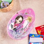 Personalised Cartoon Character Butterfly Birth Flower Jumbo Easter Egg with Name Easter Home Decor Party Gift for Family Kids Friends