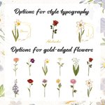 Personalisierte tragbare Gold-Edged Geburt Blume Make-up-Spiegel mit Namen Geburtstag Jahrestag Geschenk für Frauen Mädchen