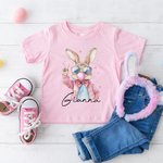 Personalisierte Osterhase Blasen Blasen 100% Baumwolle Baby Bodysuit T-Shirt mit Namen Ostern Baby Shower Geschenk für Baby Junge Mädchen