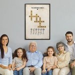 Spersonalizowane Krzyżówki Scrabble Puzzle Plakat Artystyczny Bezramowy Obraz z Kwiatami Urodzinowymi 1-12 Prezent na parapetówkę dla członka rodziny