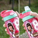 Bouteille d'eau 475 ml personnalisée avec nom et numéro pour les enfants Cadeau d'anniversaire pour les enfants