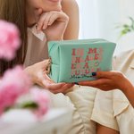 Personalised In My Engaged Era Future Mrs. Leather Makeup Pouch Bag with Name Engagement Bridal Shower Bachelorette Party Gift for Women