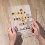 Personalisierte Familie für immer verbunden zusammen Kreuzworträtsel Kunst Acryl Plaque mit 2-25 Namen Home Decor Housewarming Geschenk für Familie