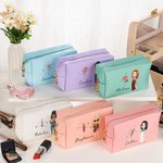 Trousse personalizzata con nome, segno zodiacale e fiore di nascita - Regalo ideale per compleanni, anniversari e festa della mamma per donne