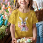 Personalisierte Osterhase Blasen Blasen 100% Baumwolle Baby Bodysuit T-Shirt mit Namen Ostern Baby Shower Geschenk für Baby Junge Mädchen