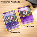Personalisierte Klassische Pixel Figuren TCG Poke Karte mit Namen Text Du Bist Alles Für Mich Jahrestag Valentinstag Geschenk für Paare