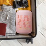 Personalizado En Mi Era Comprometida Futuro Joyero de viaje de cuero PU con nombre y espejo de maquillaje LED Regalo de compromiso de San Valentín para mujer