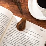 Clip magnético personalizado de cuero para marcapáginas con monograma inicial Accesorio de lectura Regalo para amigos Ratón de biblioteca
