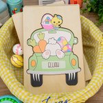 Personalisierte Bauernhof Tier Ostern Hase Eier Karotte Holzpuzzle mit Namen Home Decor Ostern Geschenk für Kinder