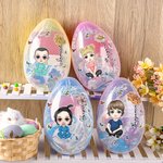 Personalised Cartoon Character Butterfly Birth Flower Jumbo Easter Egg with Name Easter Home Decor Party Gift for Family Kids Friends