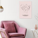 Tableau à Ligne Simplifiée Personnalisé avec Informations du Bébé Cadre à Choix Décoration de Maison Cadeau de Naissance Baby Shower pour Nouveau-né
