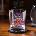Personalized Old Fashioned Rock Flame Sports Team Photo 10oz Whiskey Glass with Name and Number Game Celebration Party Gift for Sports Lovers