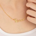 Personalisierte niedliche Hase Name Halskette Zierliche Schmuck Ostern Geburtstag Jahrestag Geschenk für Frauen Mädchen