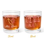 Personalizado en Mi Era Comprometida Futura Señora Anillo Corazón 10oz Whisky Vidrio con Nombre Compromiso Fiesta Nupcial Ducha Regalo para Mujeres