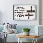 Personalized Paw Print Pet Crossword Puzzle Art Canvas Poster Framed Frameless Painting Home Decor Birthday Gift for Pet Lover