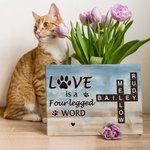 Personalized Paw Print Pet Crossword Puzzle Art Canvas Poster Framed Frameless Painting Home Decor Birthday Gift for Pet Lover